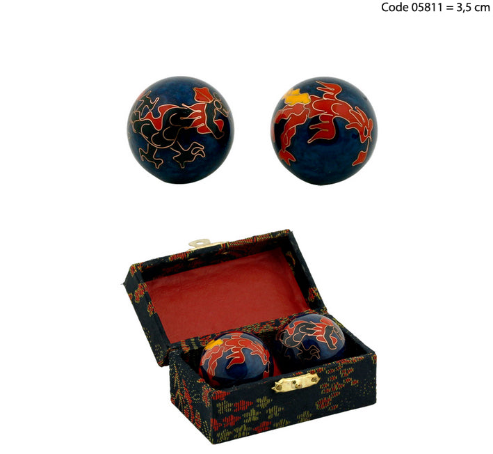 Boules Chinoise ou Boules de santé 'sonore', 6 modèles/ 2 Tailles au choix. Livrées dans un coffret luxueux rouge, bleu ou vert. Parfait en Mèdecine chinoise !