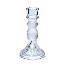 Bougeoir en verre pour bougie de table, de 8 ou 10 centimètres de hauteur. Parfait pour maintenir en toute sécurité vos bougies préférés !