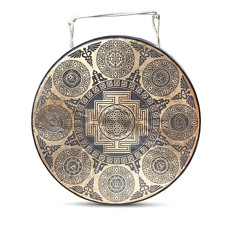 Sélection de Gong collection 2025, motifs au choix : Ø 55 à 70 cm, vendu avec maillet. Incroyable, fascinant, hypnotisant !