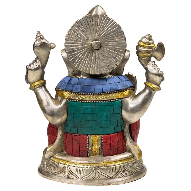 Sélection de Ganesh en laiton, de 5 à 20 centimètres de haut. 2 Modéles avec sertissages de vraies pierres. Parfait dans une salle de Méditation, Autel, Collection, Exposition...!