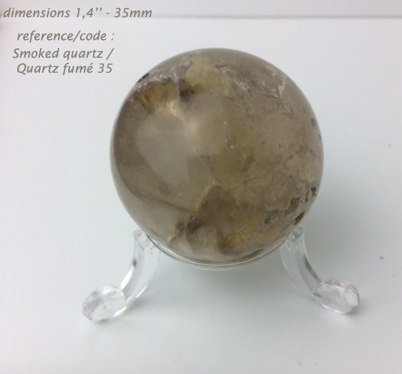 Sélection de sphères en Quartz fumé de 3 à 6,5 centimètres, superbe pierre cristalline, parfait pour la lithothérapie, collection, exposition...!