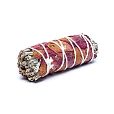 Sélection de sauge blanche vendu en smudge (bouquet) de 25/ 30 gr. ou en pack de 24 smudges. 3 parfums au choix : 100% naturel - Sang de dragon - Rose. Parfait !