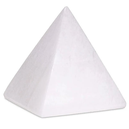 Pyramides en Sélenite de 4, 8 ou 10 centimètres, superbes effets cristallins, magnifiques effets, parfait pour la lithothérapie, collection, exposition...!