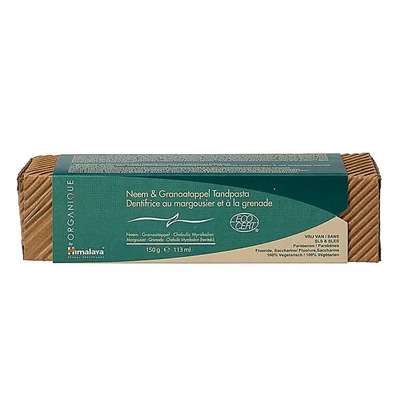 Sélection de 2 dentifrices de chez 'Himalaya Herbals Botanique', 200 millilitres. Contient des ingrédients biologiques. Ce mélange tonifiant de Neem, Grenade et Menthe, laisse votre bouche fraîche.