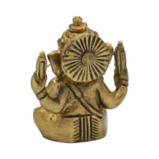 Sélection de Ganesh en laiton, de 5 à 20 centimètres de haut. 2 Modéles avec sertissages de vraies pierres. Parfait dans une salle de Méditation, Autel, Collection, Exposition...!