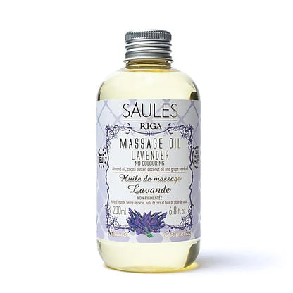 Huile de massage Ayurvedique de qualité supérieure de chez 'Saules Fabrika', 9 parfums au choix, 200 millilitres. A un effet aromathérapeutique, aidant à vous détendre et à retrouver votre énergie ! Essayer c'est l'adopter, Sans colorants artificiels !