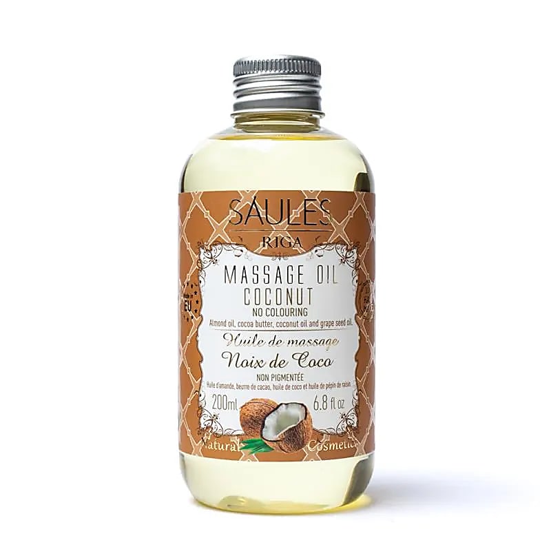 Huile de massage Ayurvedique de qualité supérieure de chez 'Saules Fabrika', 9 parfums au choix, 200 millilitres. A un effet aromathérapeutique, aidant à vous détendre et à retrouver votre énergie ! Essayer c'est l'adopter, Sans colorants artificiels !