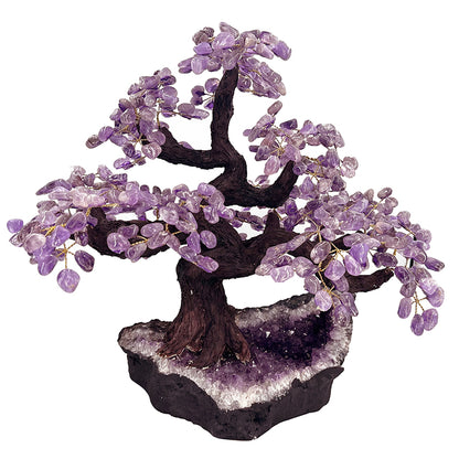 Arbre de vie en amethyste, 4 tailles au choix de 15 à 35 centimètres, superbes finitions, très belles qualité. Même le socle est en améthyste, magnifiques pièces !