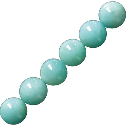 Amazonite du Mozambique, perles rondes de 4, 6 ou 8 mm. Vendu en fil de perle 38/39 cm, en bracelet de 17 à 21cm, en collier de 45 ou sautoir de 60cm. Qualité AA à AAA, superbes perles, magnifiques perlages !