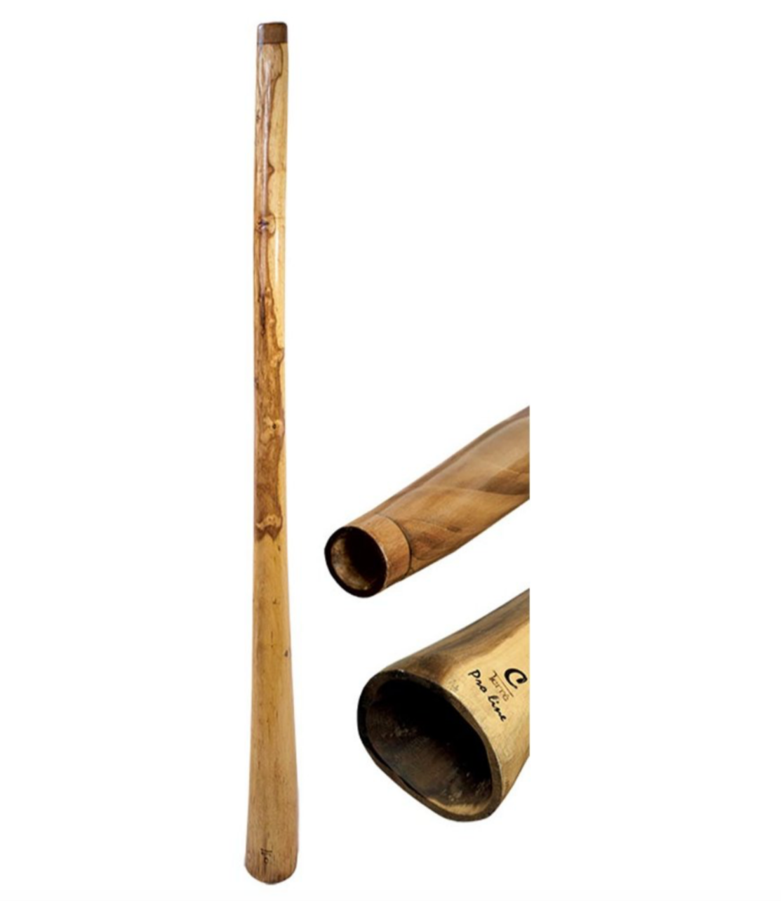 Didgeridoo en bois d'eucalyptus, 2 tailles au choix : 1,50 ou 1,73 m - 2,50 et 3,10 kgs. Accordage au choix, des sons dans les mediums basses incroyables, et housse inclus !