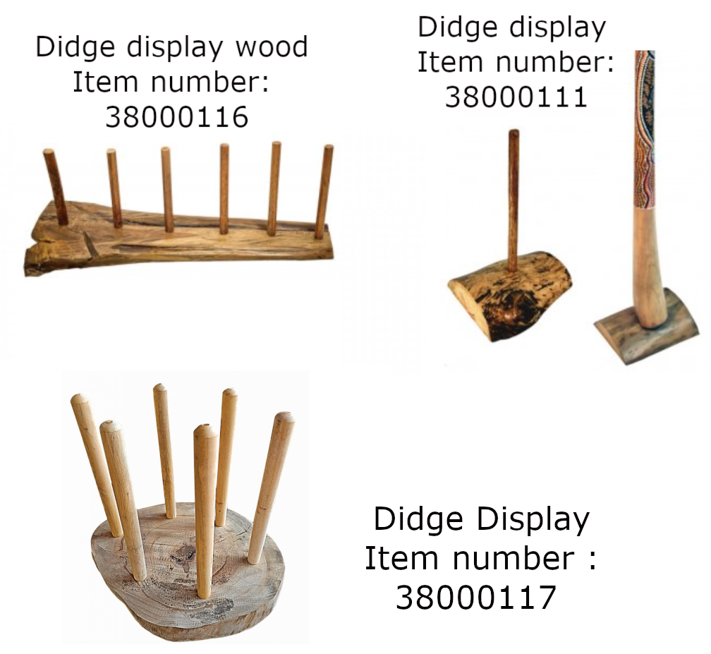 Supports en bois pour un ou plusieurs didgeridoo, contactez nous pour des modèles sur mesure !