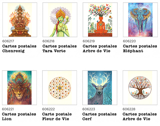 Cartes postales de format 15x10 centimètres, de belles images, de belles phrases pour de beaux moments ! Fait en papier recyclé et encre naturelle !