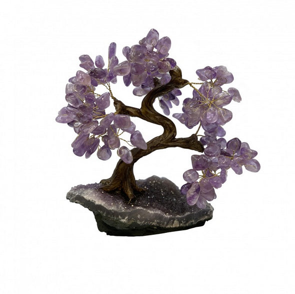 Arbre de vie en amethyste, 4 tailles au choix de 15 à 35 centimètres, superbes finitions, très belles qualité. Même le socle est en améthyste, magnifiques pièces !