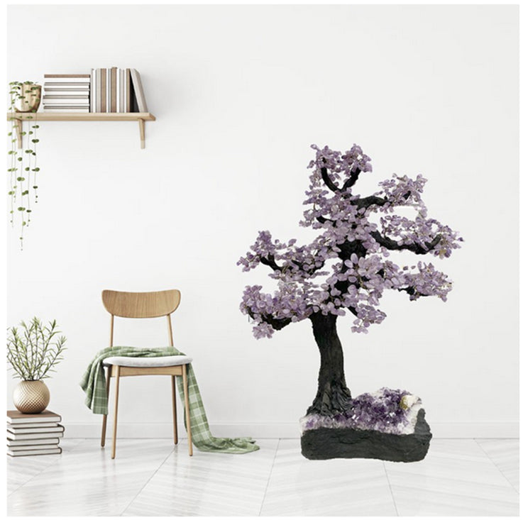 Arbre de vie en amethyste, 4 tailles au choix de 15 à 35 centimètres, superbes finitions, très belles qualité. Même le socle est en améthyste, magnifiques pièces !