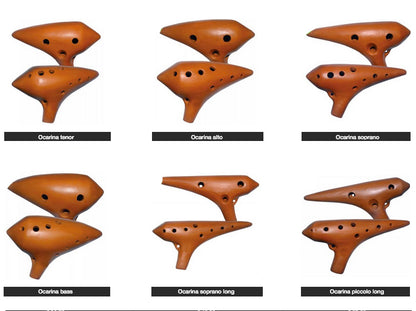 Ocarina 'professionnel' en terre cuite pour concert, scéne, bain de son... 6 modèles au choix ! Des sons pour voyager, des sons doux et profond comme la terre !