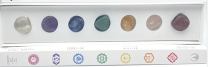 Kits 7 chakras 'Deluxe', 7 pierres de 3 à 4 centimètres. Parfait pour la lithothérapie, en cadeau, en collection... parfait !