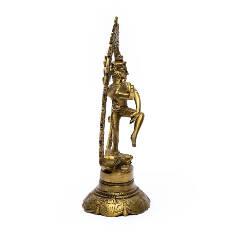 Shiva Nataraj en laiton de 10, 15 et 20 cm, au choix. Divinité hindoue, Shiva est le destructeur de tous les maux et est souvent représenté avec un trident. Shiva est le mari de Parvati et leur fils est Ganesh !