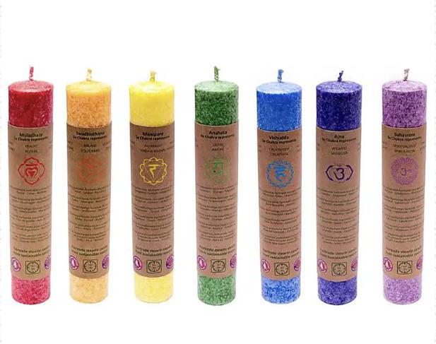 Sélection de packs de bougies et chandelles, au choix : 7 chakras, Archange, blanche, chauffe-plat... A la cire de colza, stéarine, palme écologique, Parfait !