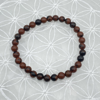 Obsidienne Acajou / Mahogany, perles rondes de 6 ou 8 mm. Vendu en fil de perle 38/39 cm, en bracelet de 17 à 21cm, en collier de 45 ou sautoir de 60cm. Qualité AA à AAA, superbes perles !