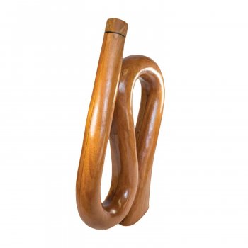 Didgeridoo de voyage en forme de 'saxophone' fait en bois d'Acajou, 60 cm - 2 kg. 8 accordages au choix, parfait pour le transport, prend peu de place !