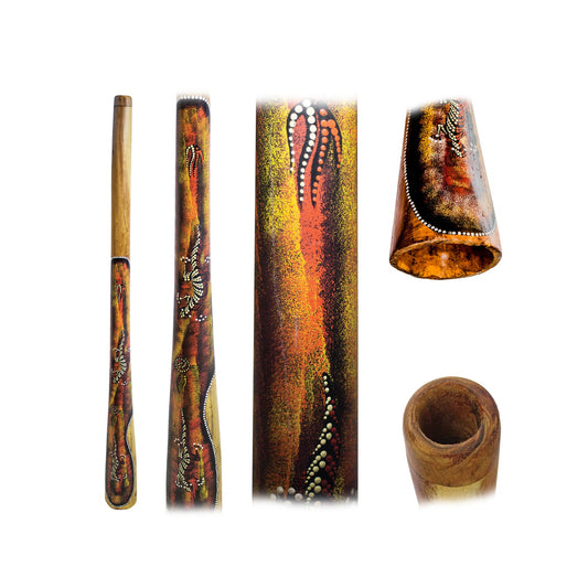 Didgeridoo en bois d'eucalyptus de 1,47 m - 3,30 kgs. Des sonorités dans les mediums basses incroyables !