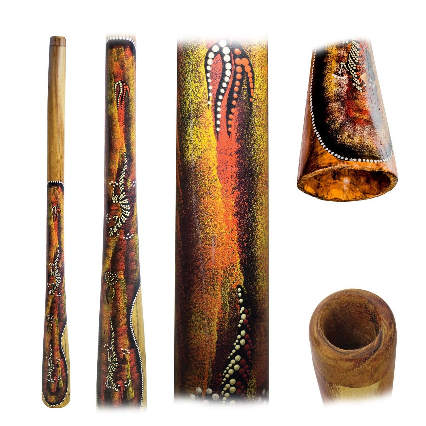 Didgeridoo en bois d'eucalyptus de 1,47 m - 3,30 kgs. Des sonorités dans les mediums basses incroyables !