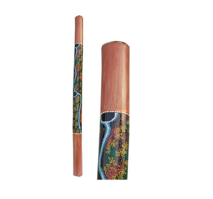 Didgeridoo en bambou avec peintures traditionnelles, 1,20m - 0,8 kg environ. Superbe et authentique didjeridoo fait en Australie !