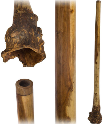 Didgeridoo en bois et base en racine d'eucalyptus  de 1,58 m - 2,80 kgs. Des sonorités dans les mediums basses incroyables !