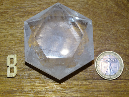 Sélection de sceaux de Salomon en cristal de roche (quartz), très belle qualité, taillés à la main à Madagascar, un symbole rare !