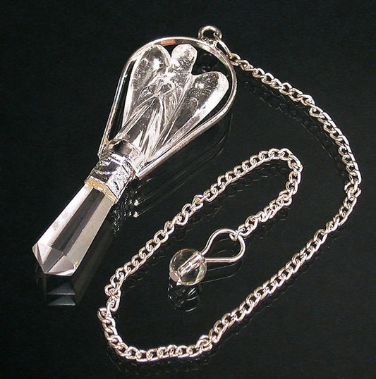 Sélection de pendules 'Ange' en cristal/ quartz ou Amèthyste, pour radiesthésie, pour professionnel ou débutant. Modèles au choix, parfait !