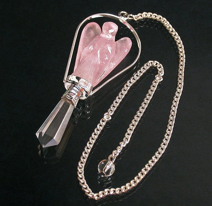 Sélection de pendules 'Ange' en cristal/ quartz ou Amèthyste, pour radiesthésie, pour professionnel ou débutant. Modèles au choix, parfait !