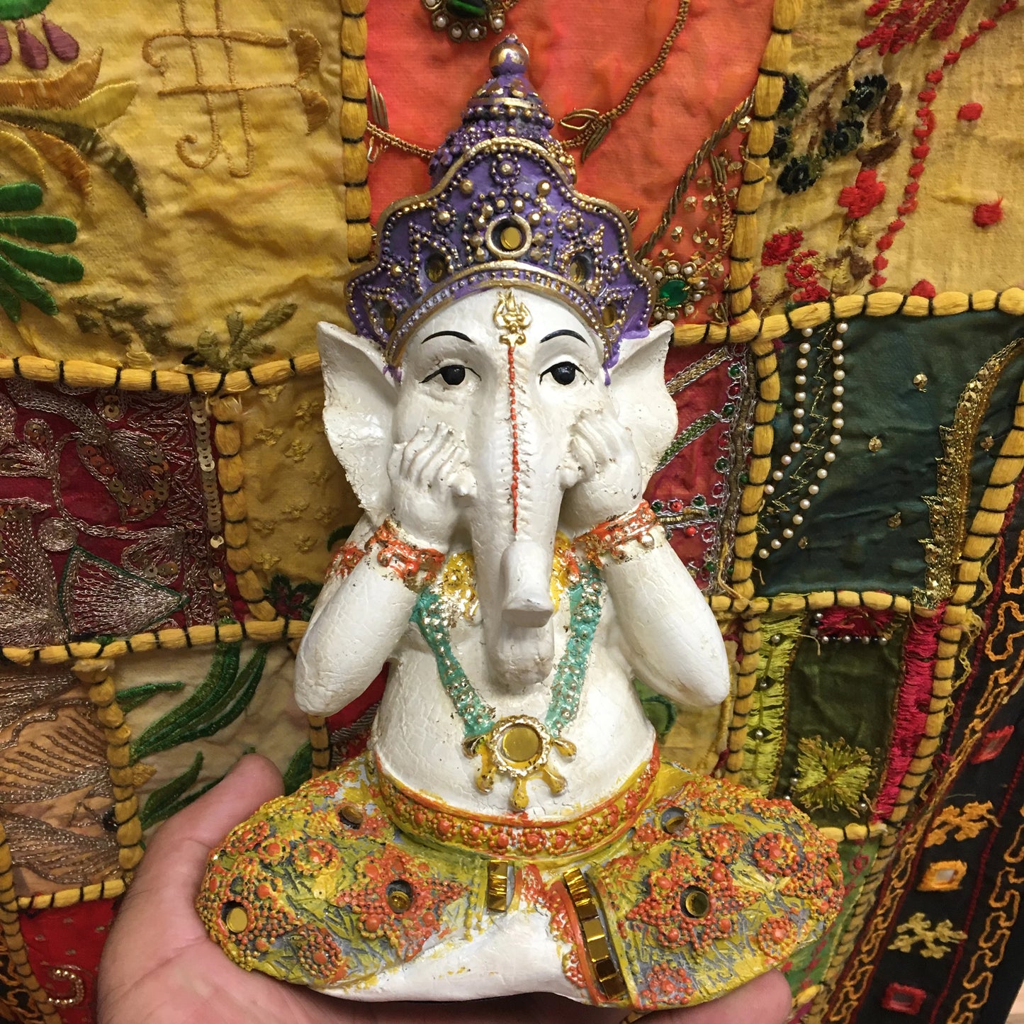 Sélection de Ganesh, de 7 à 28 centimètres de haut. Modèles en résine peints à la main, magnifiques précisions, parfait dans une salle de Méditation, Autel, Collection, Exposition...!