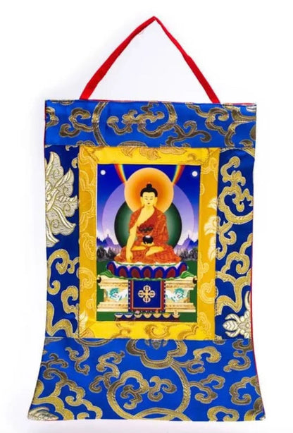 Thangka en textile de Brocart, de 29x 20 centimètres, 5 modèles au choix, superbes pièces !