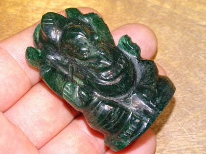 Ganesh en jadeite, fait main ! taille de 60 millimètres de hauteur x 37 x 21 - Superbe pièce d'une divinité Hindouiste !