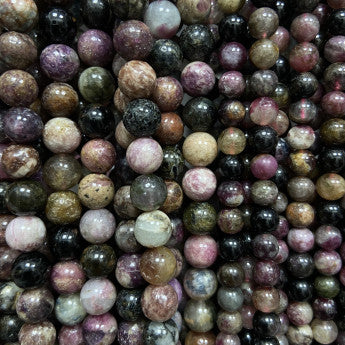 Tourmaline Multicolore, perles rondes de 4, 6 ou 8 mm. Vendu en fil de perle 38/39 cm, en bracelet de 17 à 21cm, en collier de 45 ou sautoir de 60cm. Qualité AA à AAA, superbes perles aux couleurs naturelles hypnotisantes !