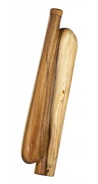 Didgeridoo de voyage en forme de 'saxophone' fait en bois d'Acajou, 60 cm - 2 kg. 8 accordages au choix, parfait pour le transport, prend peu de place !