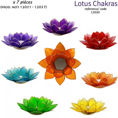 Sélection de bougeoir 'Lotus' en coquillage (capiz), de 13,5 centimètres x 5,5 de hauteur. magnifiques couleurs, des effets incroyables, parfait !